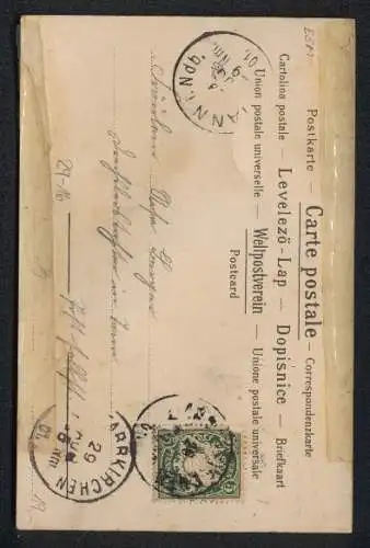 Echt-Haar-AK Hübsche junge Dame mit schwarzgelocktem Haar unter ihrem Hut