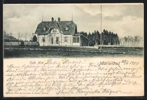 AK Marienbad, Cafe Auf der Alm