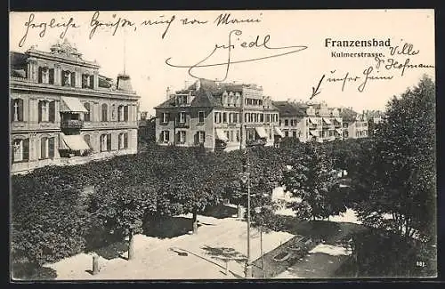 AK Franzensbad, Blick in die Kulmerstrasse