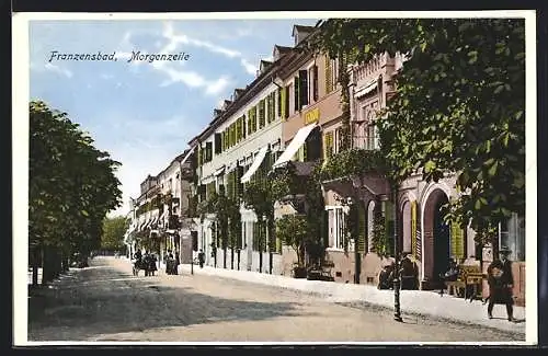 AK Franzensbad, Morgenzeile im Sonnenschein