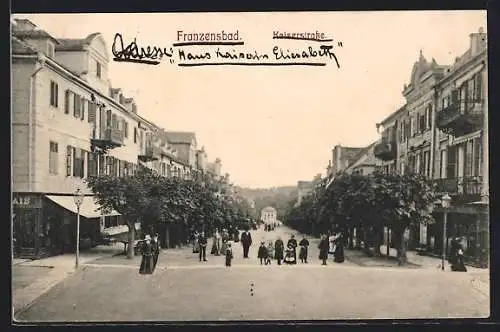 AK Franzensbad, Blick in die Kirchstrasse