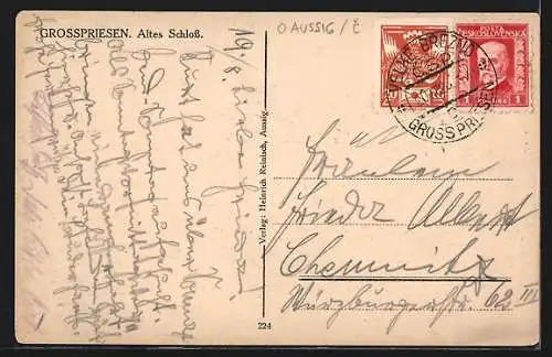 AK Grosspriesen, Altes Schloss