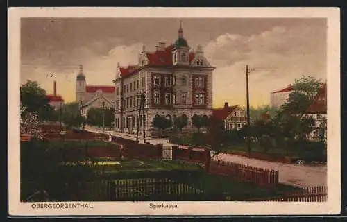 AK Obergeorgenthal, Abendstimmung bei der Sparkassa