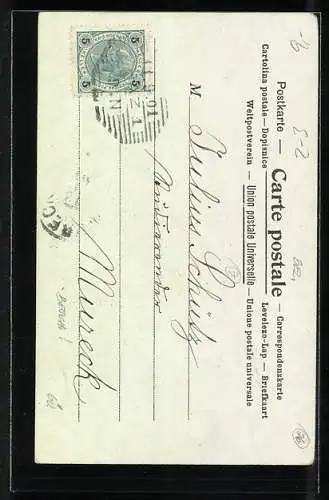 Lithographie La Poste en Belgique