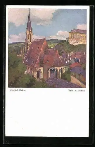 Künstler-AK Siegfried Stoitzner: Melk i. d. Wachau, Kirche