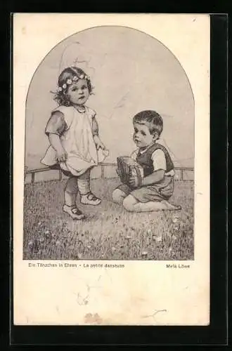 Künstler-AK Meta Löwe: Ein Tänzchen in Ehren