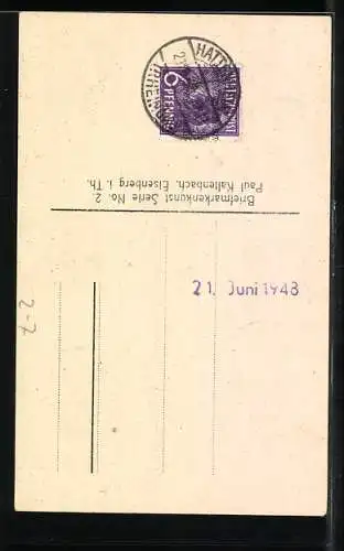 AK Edler Herr mit Rosenstrauss, Briefmarkencollage