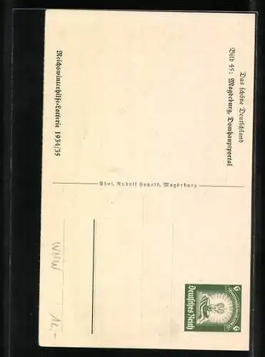 AK Magdeburg, Domhauptportal WHW Winterhilfswerk 1934-35