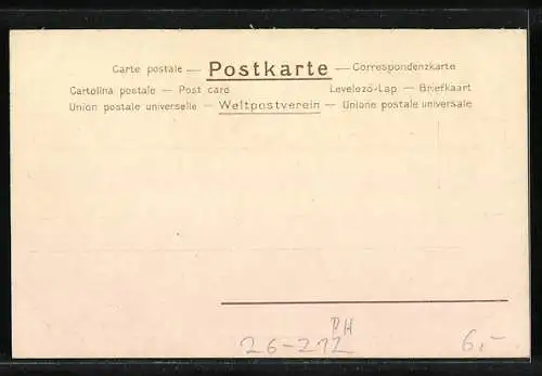 Künstler-Lithographie Paul Hey: Morgenfahrt der Postkutsche