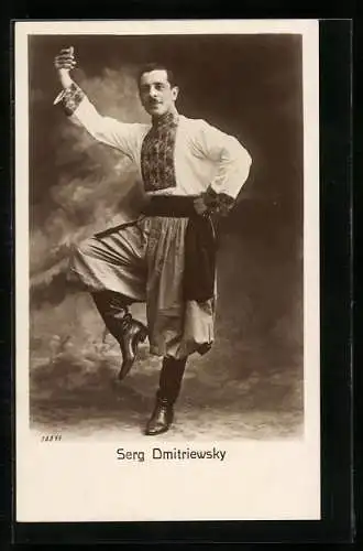 AK Tänzer Serg Dmitriewsky in Tracht