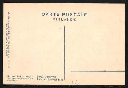 Künstler-AK Porvoon, Tuomiokirkko