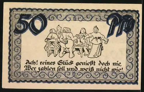 Notgeld Stolzenau 1921, 50 Pfennig, Altes Schloss