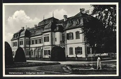 AK Veitshöchheim, Hofgarten, Blick auf das Schloss