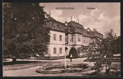 AK Veitshöchheim, Schloss und Brunnen