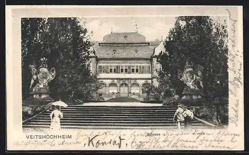 AK Veitshöchheim, Blick auf das Schloss