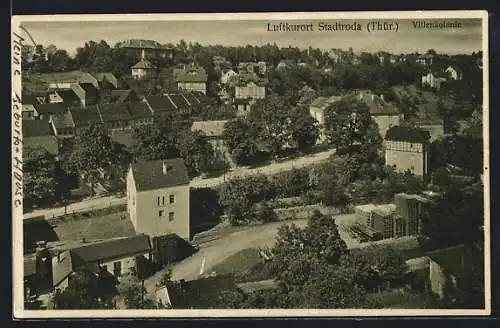 AK Stadtroda, Villenkolonie aus der Vogelschau