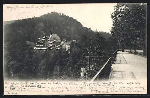 AK Schwarzburg, Blick a. Hotel Weisser Hirsch