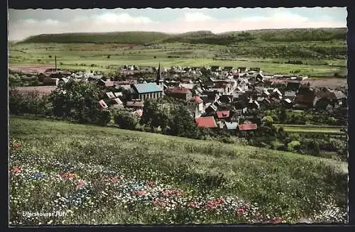 AK Elfershausen /Ufr., Ortsansicht von einer Anhöhe aus