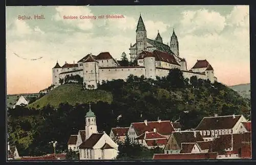 AK Schw. Hall, Schloss Comburg mit Steinbach