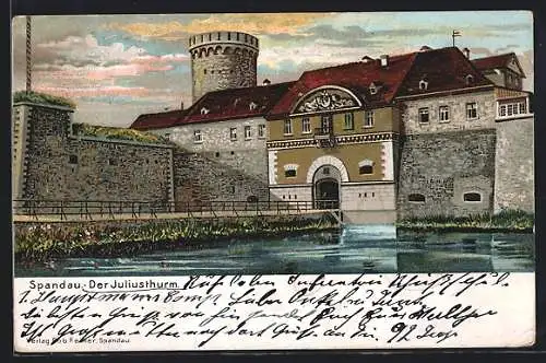 AK Berlin-Spandau, Blick auf den Juliusthurm