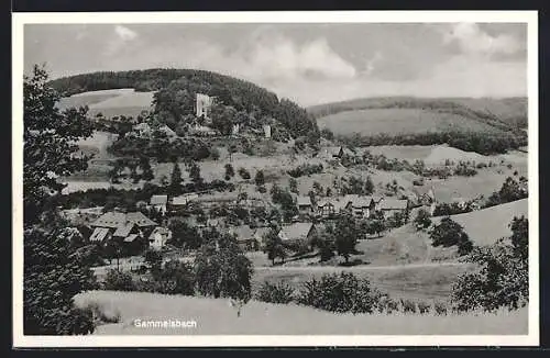 AK Gammelsbach, Ortsansicht aus der Vogelschau