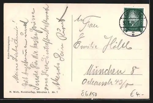 AK Augsburg, Kaiserstrasse aus der Vogelschau, Strassenbahn