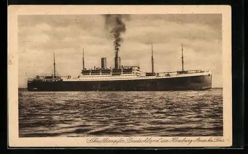 AK Schnelldampfer Deutschland der Hamburg-Amerika Linie