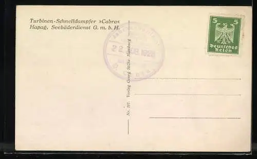 AK Turbinen-Schnelldampfer Cobra