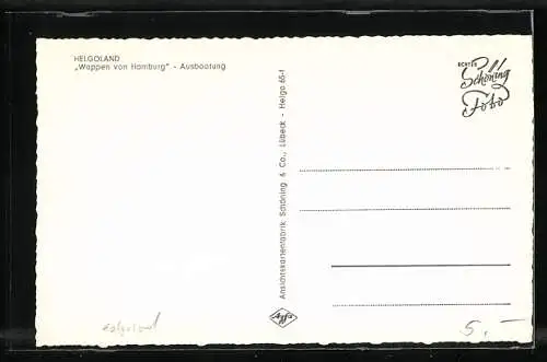 AK Passagierschiff Wappen von Hamburg, Ausbootung vor Helgoland