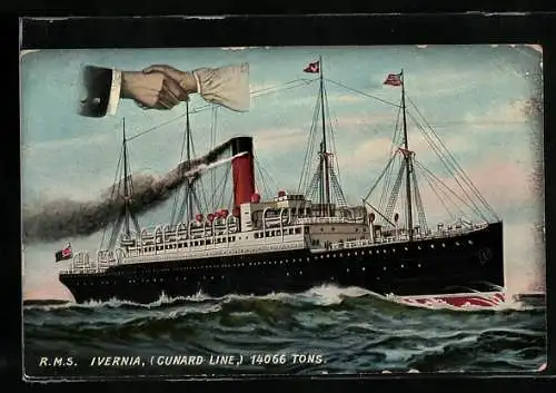 AK RMS Ivernia der Cunard Line