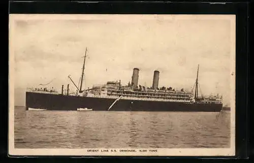 AK Orient Line, S.S. Ormonde auf See