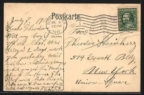 AK Passagierschiff bei Wellengang