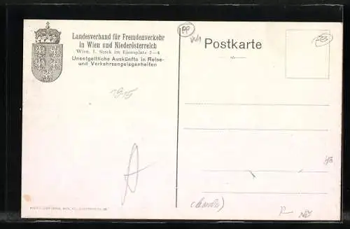 AK Wien, Franz-Josefs-Kai, Blick zum Urania-Gebäude