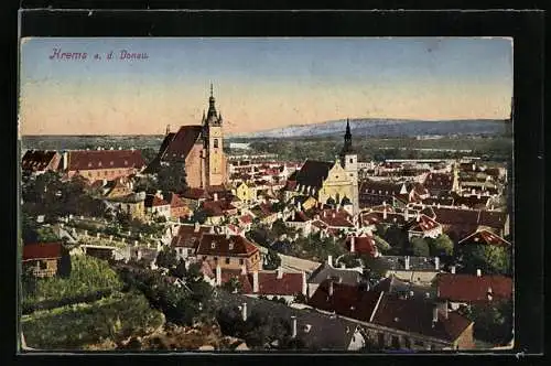 AK Krems a. d. Donau, Ortsansicht aus der Vogelschau