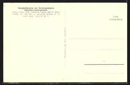 AK Weyarn, Mangfallbrücke der Reichsautobahn München-Landesgrenze