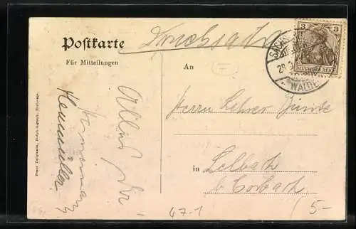 AK Homberg / Efze, Abschiedskommers August 1907