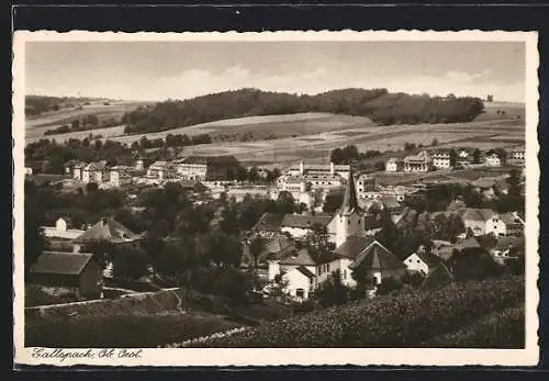 AK Gallspach /Ob. Oest., Ortsansicht von einer Anhöhe aus