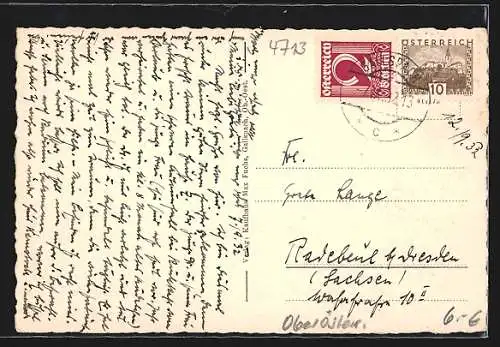 AK Gallspach /Ob. Oest., Ortsansicht von einer Anhöhe aus