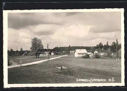 AK Edt bei Lambach, Partie in Graben, Ortsansicht