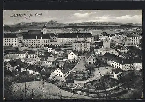 AK Lambach /Ob.-Oest., Ortsansicht aus der Vogelschau