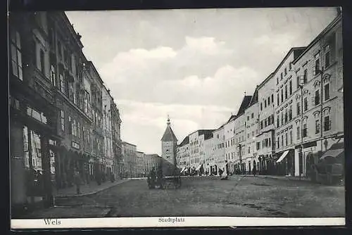 AK Wels, Blick auf den Stadtplatz
