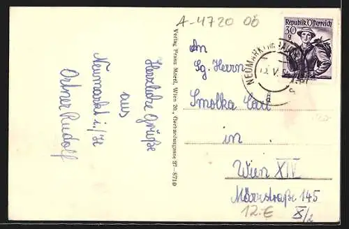 AK Neumarkt am Hausruck, Partie am Marktplatz