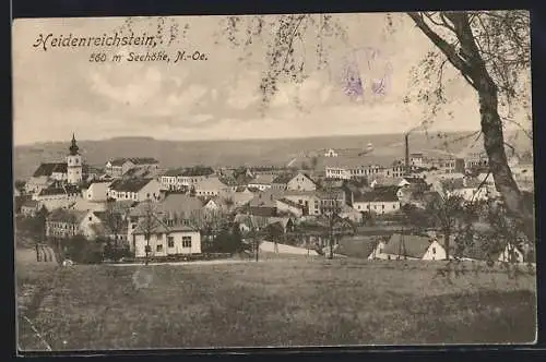 AK Heidenreichstein /N.Oe., Ortsansicht von einer Anhöhe aus