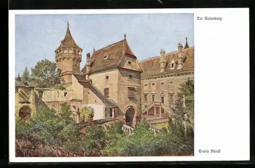 Künstler-AK Rosenburg, Schloss Rosenburg im Kamptal