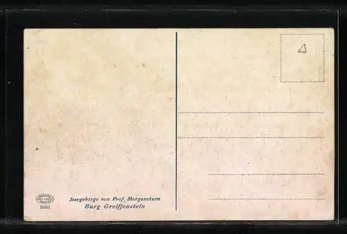Künstler-AK Carl Ernst Morgenstern: Greiffenberg, Blick zur Burg Greiffenstein