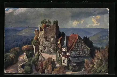 Künstler-AK W. Bürger: Burg Hohbarr bei Zabern
