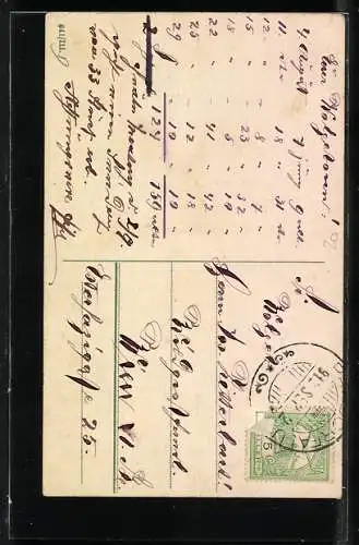 Künstler-AK Fr. Rösler: Gämsen im Gebirge