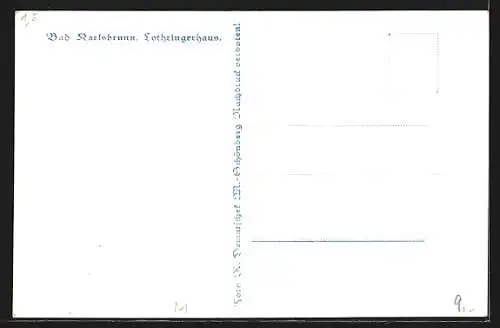 AK Bad Karlsbrunn, Partie am Lothringerhaus