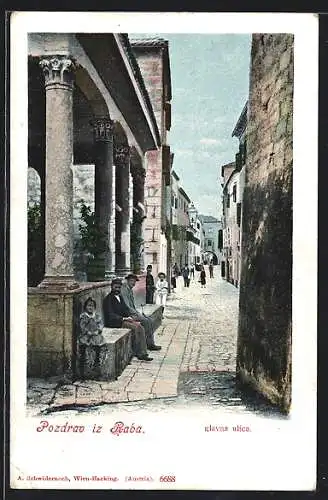 AK Rab, Glavna ulica, Strassenpartie