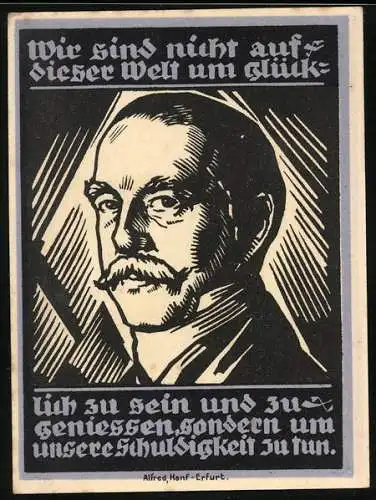 Notgeld Genthin 1921, 1 Mark, Otto von Bismarck als junger Mann